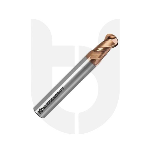 1.5mm R0.75 Küre Elmas Karbür Freze 45 Hrc