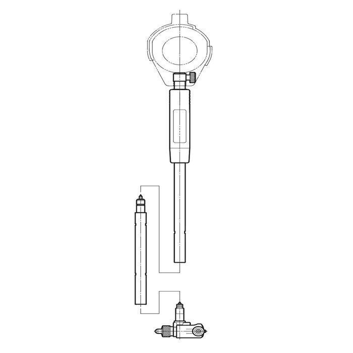 Asimeto 160-250/250-400 Silindir Komparatörü Uzatma Çubuğu 750mm AS-480042