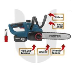 PROTER Şarjlı Zincirli Dal Kesme PST 125ST