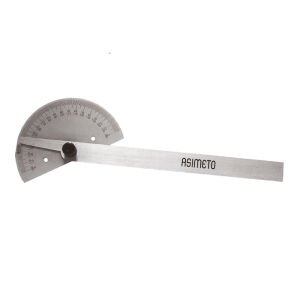 Asimeto 85x150mm Açılı Gönye Yarı Daire Plakalı AS-490012